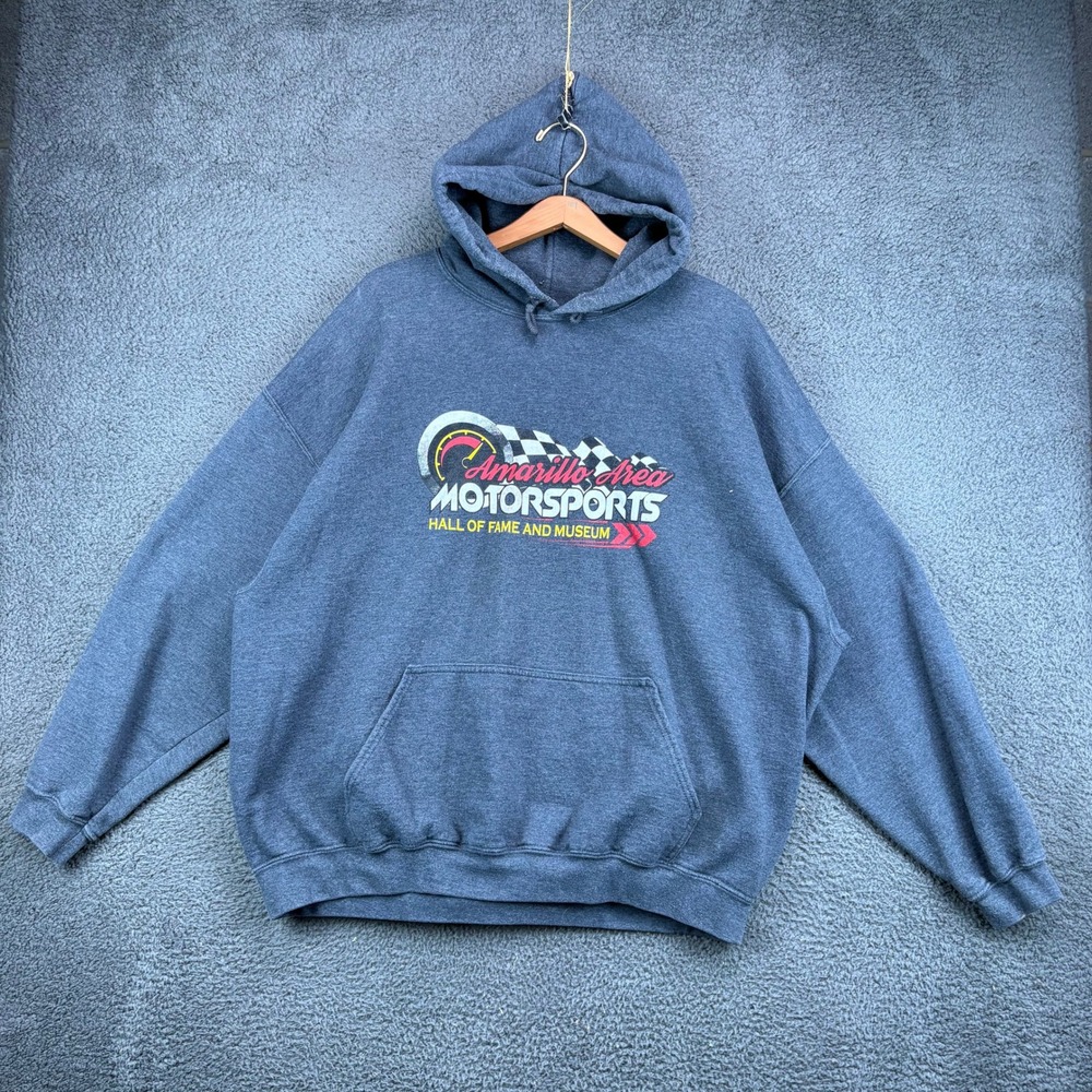 Gildan Heavy Blend Amarillo Area Motorsports Hoodie Mens 2XL‎ Racing Sweatshirt